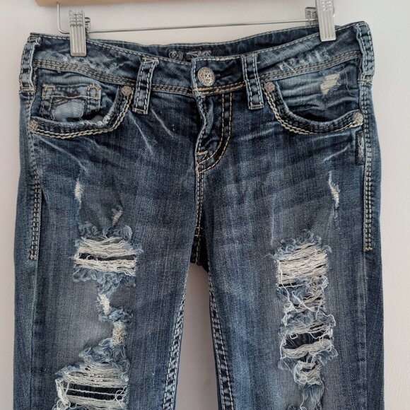 Silver jeans mid rise AIKO boot cup - Picture 3 of 11